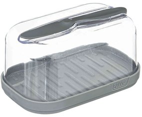 Βουτυριέρα Με Καπάκι Και Μαχαίρι 179677 16x13,5x5cm Clear-Grey 5Five Simply Smart Plastic