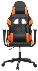 vidaXL Καρέκλα Gaming Μαύρο/Πορτοκαλί Συνθετικό Δέρμα