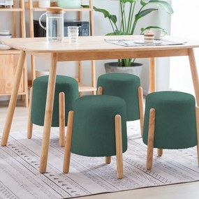 Σκαμπό Nextdeco Natural πράσινο Υ46,5x38x37,5εκ.