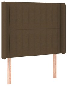 Κεφαλάρι με Πτερύγια Σκούρο Καφέ 93x16x118/128 εκ.Υφασμάτινο 3119803