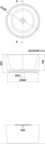 Scarabeo Bucket 8807 Ø42 - Επιτραπέζιος νιπτήρας