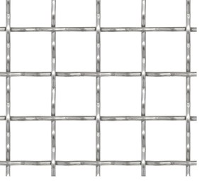 vidaXL Πλέγμα Κατσαρό Καρέ Φύλλα 50x50 εκ./21x21x2,5 χιλ. Ανοξ. Ατσάλι