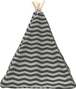 vidaXL Teepee για κατοικίδια με μαξιλάρι 60 x 60 x 70 cm Πολυεστέρας