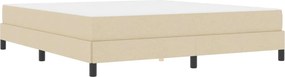 vidaXL Κρεβάτι με ελατήρια Κρεμ 180 x 200 cm ύφασμα