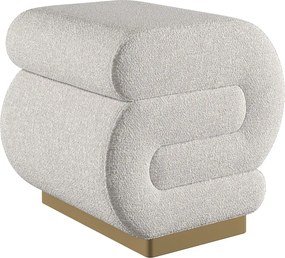 Πουφ Σκαμπό Κρέμα SALLY 42x40x42