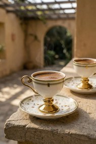 Stewehome Σετ πορσελάνινων φλιτζανιών καφέ για 2 άτομα Πολύχρωμο