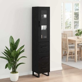 vidaXL Highboard Μαύρη Οξυά 34,5 x 34 x 180 εκ. Επεξεργασμένο ξύλο