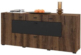 Μπουφές Bryant 162608729 165x39x71cm Brown-Black Μοριοσανίδα