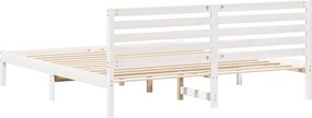 vidaXL Σκελετός Κρεβατιού Λευκό 200 x 200 cm Στερεά ξυλεία πεύκου