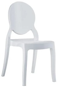 Καρέκλα Ακρυλική 4τμχ Elizabeth Glossy White 47X50X90εκ.