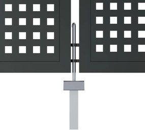 vidaXL Πόρτα Κήπου Ανθρακί 300x75 εκ. Ατσάλι