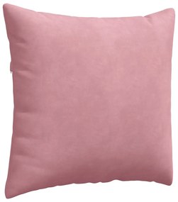 vidaXL Μαξιλάρι Καναπέ 2 pcs Ροζ 45 x 45 cm Υφασμάτινο Κορντουρά