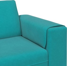 vidaXL Καναπές σαλονιού 3 τμχ. Τιρκουάζ