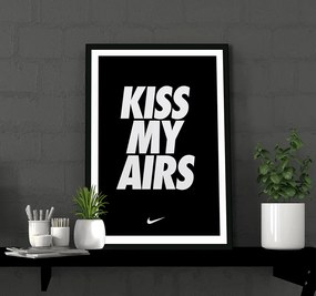 Ξύλινο Κάδρο Kiss My Airs  Black &amp; White 30X40cm SNK136