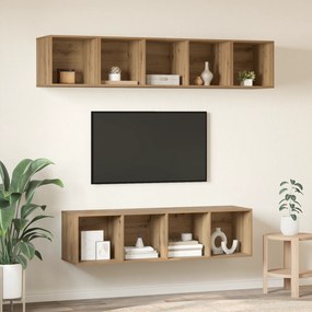 vidaXL Σετ επίπλου τηλεόρασης 4 pcs artisan δρυς 37 x 37 x 142.5 εκ