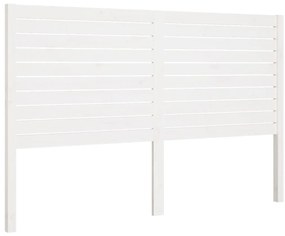 vidaXL Κεφαλάρι Κρεβατιού Λευκό 146 x 4 x 100 εκ. Μασίφ Ξύλο Πεύκου