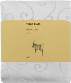 vidaXL Ύφασμα Τραπέζης Λευκό 160 x 220 cm Ωοειδής