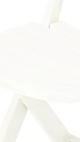 vidaXL Καρέκλες Κήπου Πτυσσόμενες 2 τεμ. Λευκές Πλαστικές