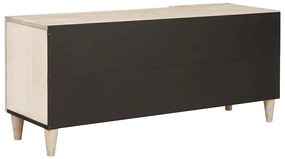 vidaXL Ντουλάπι TV με συρτάρι Λευκό 105 x 33 x 46 εκ Μασίφ ξύλο μάνγκο