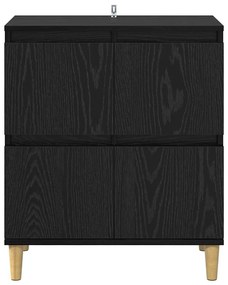 vidaXL Πλαϊνό γραφείο Μαύρη Οξυά 60 x 35 x 70 cm Επεξεργασμένο ξύλο