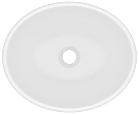 vidaXL Νιπτήρας Πολυτελής Οβάλ Λευκό Ματ 40 x 33 εκ. Κεραμικός