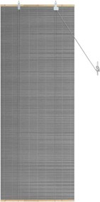 vidaXL Ρόλερ (στόρι) Γκρι 40 x 160 cm Μπαμπού