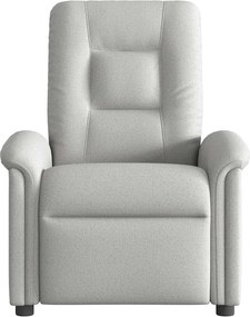 vidaXL καρέκλα ανάκλισης μασάζ Cloud Grey Fabric