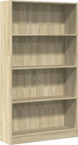 vidaXL Βιβλιοθήκη Sonoma Δρυς 80x24x143 εκ. από Επεξεργασμένο Ξύλο