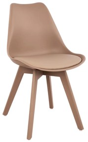 Dining Chair Vegas  with polypropylene legs and PP seat Cappuccino 46x58x82 cm