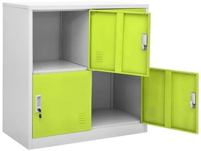 vidaXL Φοριαμός Ανοιχτό Γκρι / Πράσινο 90 x 45 x 92,5 εκ. Ατσάλινος