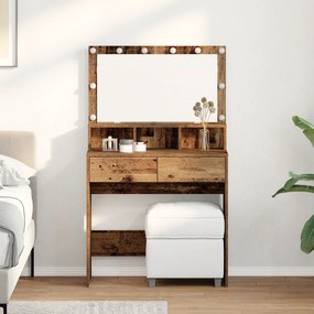 vidaXL Τραπέζι περιποίησης Παλιό ξύλο Μοριοσανίδα
