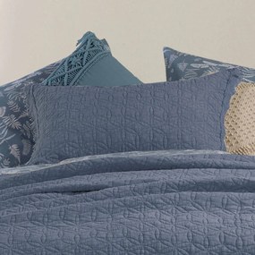 Ζεύγος Μαξιλαροθήκες Καπιτονέ (52x72) Nef-Nef Homeware Blue Collection Laren Blue