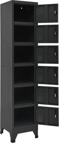 vidaXL Φοριαμός Ανθρακί 38 x 40 x 180 εκ. από Ατσάλι