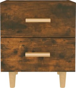 vidaXL Κομοδίνα 2 τεμ. Καπνιστή Δρυς 40 x 35 x 47,5 εκ.
