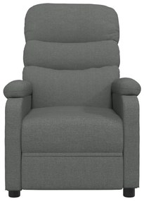 vidaXL Πολυθρόνα Μασάζ Ηλεκτρική Σκούρο Γκρι Υφασμάτινη