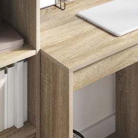 vidaXL Γραφείο με συρτάρι με ράφι με αποθήκευση 2 pcs Δρύς Sonoma
