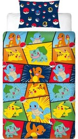 Σετ κάλυμμα παπλώματος Pokémon 25 x 5 x 29 cm Πολύχρωμο Kρεβάτι 140 2 Τεμάχια