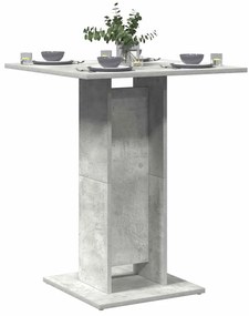 vidaXL Τραπέζι Bistro Γκρι Σκυροδέματος 60 x 60 x 75 εκ. Επεξ. Ξύλο