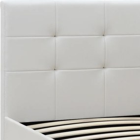 Κρεβάτι Sissy Megapap από τεχνόδερμα χρώμα λευκό 160x200εκ.