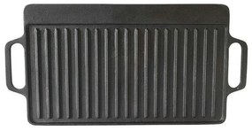 Πλάκα Ψησίματος Μαντεμένια Iron 01-4521 24x47cm Black Estia Μαντέμι