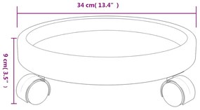 ΒΑΣΕΙΣ ΓΛΑΣΤΡΑΣ ΜΕ ΡΟΔΕΣ 2 ΤΕΜ. ΓΚΡΙ  Ø34 ΕΚ. 35 Κ. 154609