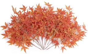 Τεχνητό Κλαδί Maple (Σετ 10Τμχ) 20230 55x60cm Orange GloboStar Πολυαιθυλένιο,Ύφασμα