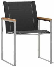 vidaXL Σέτ φαγητού για κήπο 7 pcs Καφέ Στερεό Ξύλο Ακακίας