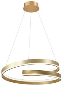 Κρεμαστό Φωτιστικό Οροφής LED 59W 3000K 120x60 Capri Viokef 4291301 Χρυσό