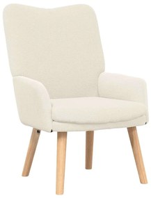 vidaXL Χαλαρωτική Πολυθρόνα Κρεμ 63 x 67 x 94 εκ. ύφασμα