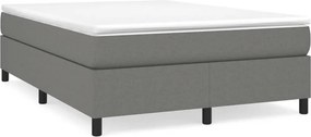 vidaXL Κρεβάτι Boxspring με Στρώμα Σκούρο Γκρι 140x200 εκ Υφασμάτινο