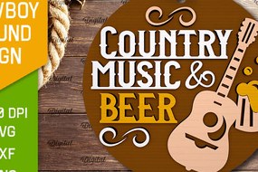 Σετ των 2 Intra απο ξύλο plywood 3mm-4mm πάχος - Στρογγυλή πινακίδα Cowboy Cut Laser Δίασταση 30x20 cm INTRAFABR-97729770