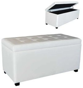 Σκαμπώ Denise Αποθ/κό 88x43 PU Εκρού