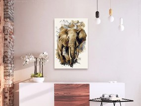 Πίνακας ζωγραφικής με αριθμούς όμορφος ελέφαντας - 40x60