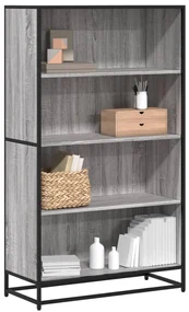 vidaXL Βιβλιοθήκη Γκρι Sonoma 80,5x35x139 cm Ξύλινη κατασκευή
